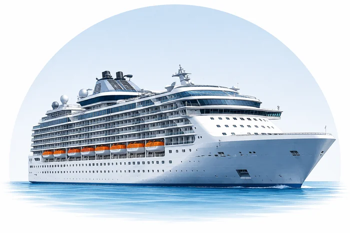 A single cruise ship
